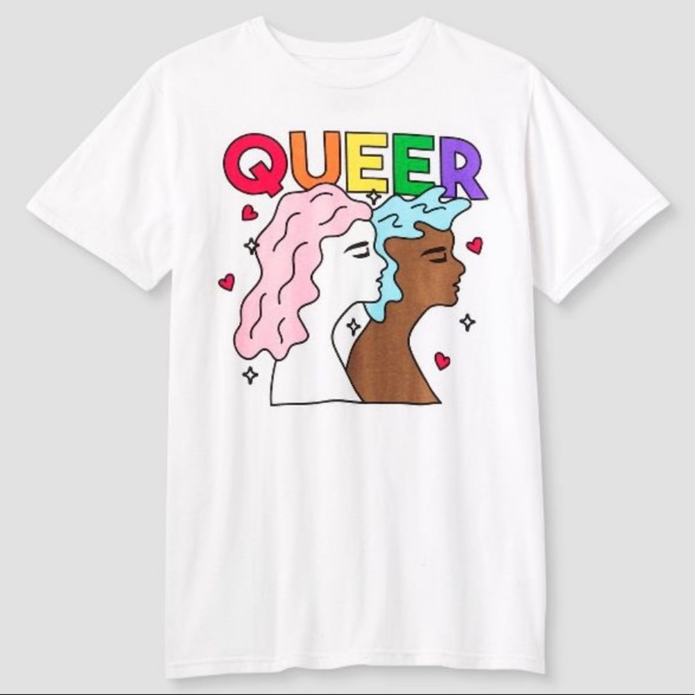 Pride Adult Queer Short Sleeve T-Shirt - White